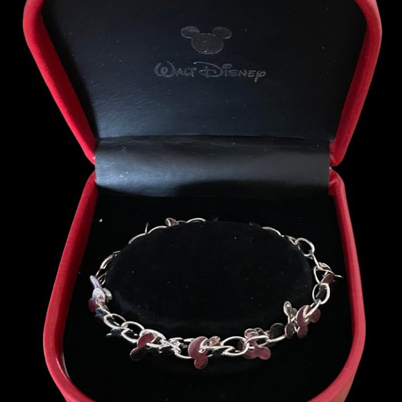 Sterling Silver Disney Mickey Mouse Bracelet - Picture 1 of 2